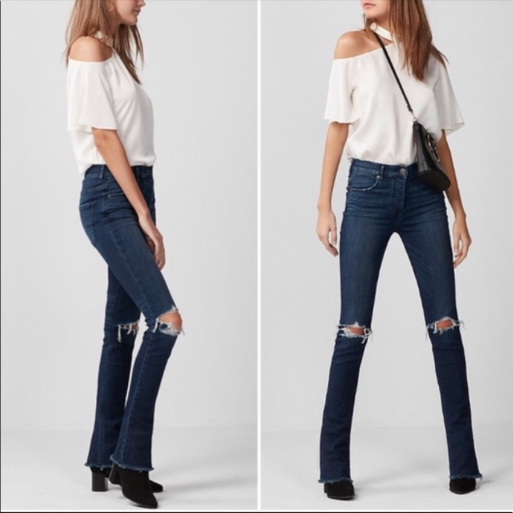 NWT Express Skyscraper High Rise Distressed Stretch Jeans